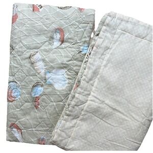 Laura Ashley Xlong Pillow Shams Set Sea Ocean 20 x 36 Weekend Getaway Costal